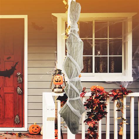 Prextex Halloween 70 Inch Hanging Cocoon Corpse For Halloween Outdoor