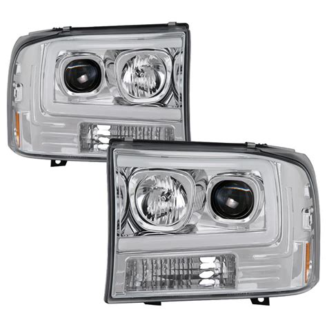 Spyder Auto Light Bar Projector Headlights Chrome 5084675 Fits