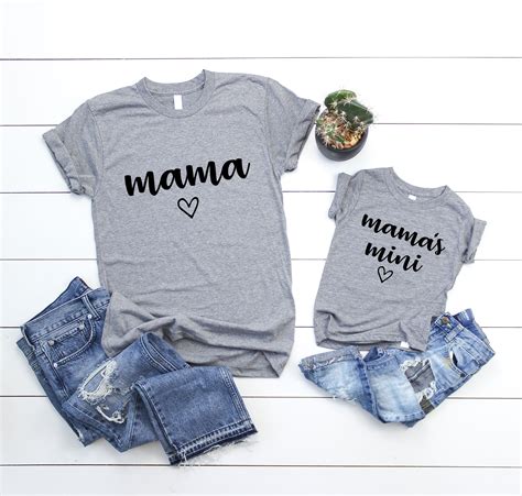 Set Of 2 Matching Mommy And Me Mama And Mamas Mini Outfit Shirt Set