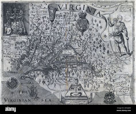 Carte De La Virginie Antique Banque De Photographies Et Dimages à Haute Résolution Alamy