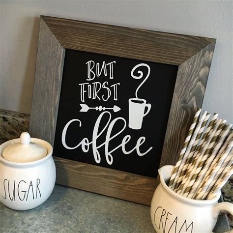 But First Coffee Chalkboard Sign Coastal Crafty Mama Coffee
