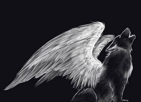 Mythical Wolf With Wings Ayamaru Wallpaper