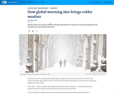 Global Warming Makes It Cold Real Climate Science
