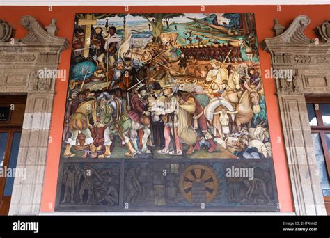 Llegada De Hernán Cortés A Veracruz Por Diego Rivera 1951 Palacio