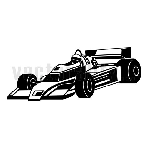 Racing Car Formula 1 Indy Race Vector Art File Instant Etsy Uk