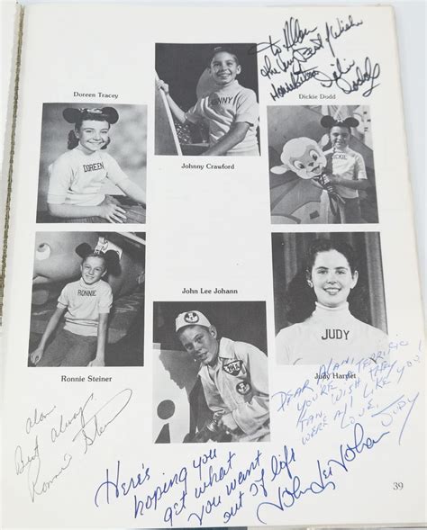 Multi Signed Mickey Mouse Club Scrapbook
