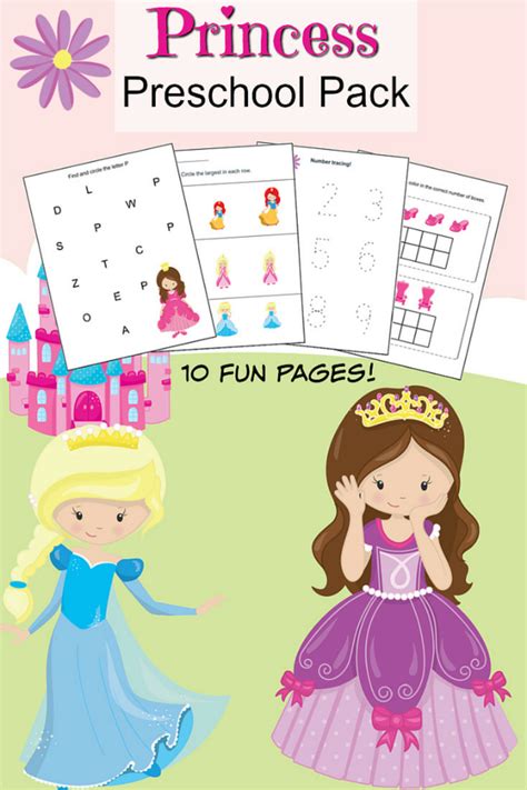 Princess Preschool Printable Worksheet Pack
