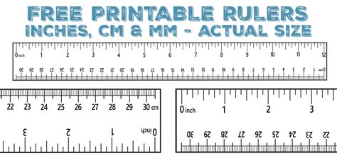 Large Print Ruler Printable Ruler Big Printable Inch Ruler Guide By Joshua Dean Teachers Pay