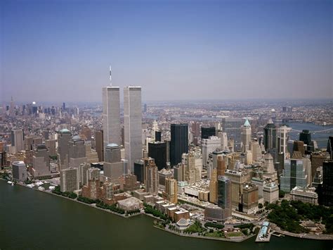 Aerial View Of The World Trade Center Twin Towers And Lower Manhattan