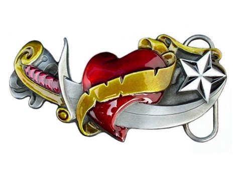 Heart And Sword Belt Buckle Designer Belt Buckles