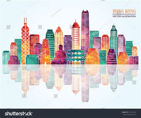 1396 Hong Kong Skyline Graphic Images Stock Photos And Vectors