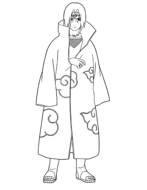 Cool Akatsuki Itachi Coloring Page Download Print Or Color Online
