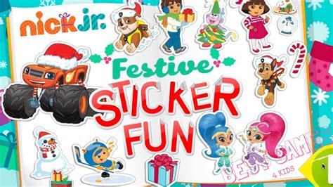 New Nick Jr Festive Sticker Fun Best Nickelodeon Game 4 Kids Youtube
