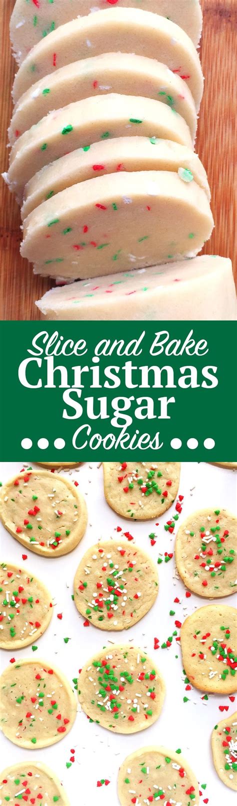 Slice And Bake Christmas Sugar Cookies Easy Cookie Recipes Christmas