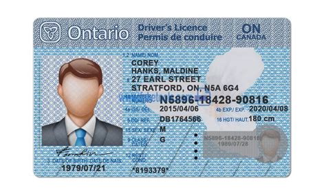 Ontario Driver License Psd Template High Quality Psd Template Id