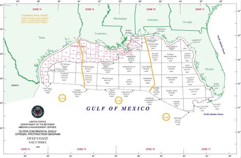 Mexican Gulf Offshore Block Map