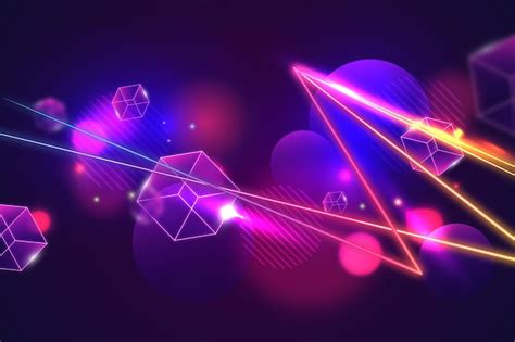 Free Vector Realistic Neon Lights Background