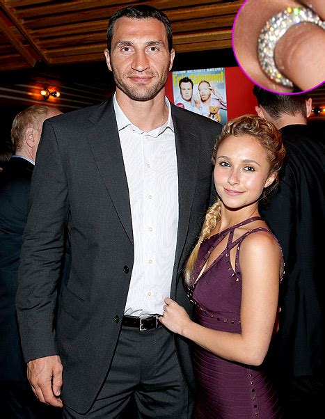 hayden panettiere flashes diamond ring makes out with fiance wladimir klitschko