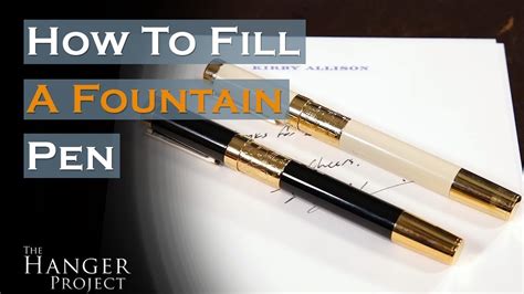 How To Fill A Fountain Pen With Ink Youtube