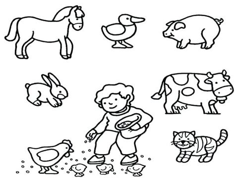 20 Baby Farm Animal Cute Baby Animals Coloring Pages Background