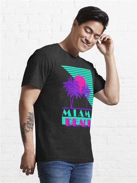 Miami Beach 80s Retro Logo T Shirt For Sale By Kolsab Redbubble