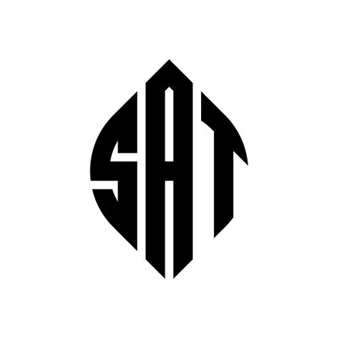 Sat Circle Letter Logo Design With Circle And Ellipse Shape Sat