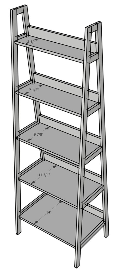 How to Build a Leaning Ladder Bookcase | Bookcase diy, Bookshelves diy