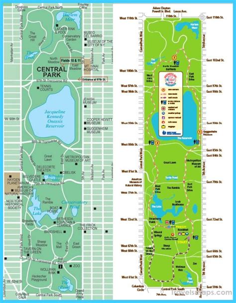 Central Park Map Nyc Travelsmapscom