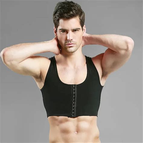 buy sexy men s bra gynecomastia chest shaper vest for man boobs moobs and