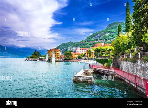 Varenna Lake Como Iconic Village On Lago Di Como Coastline Lombardy