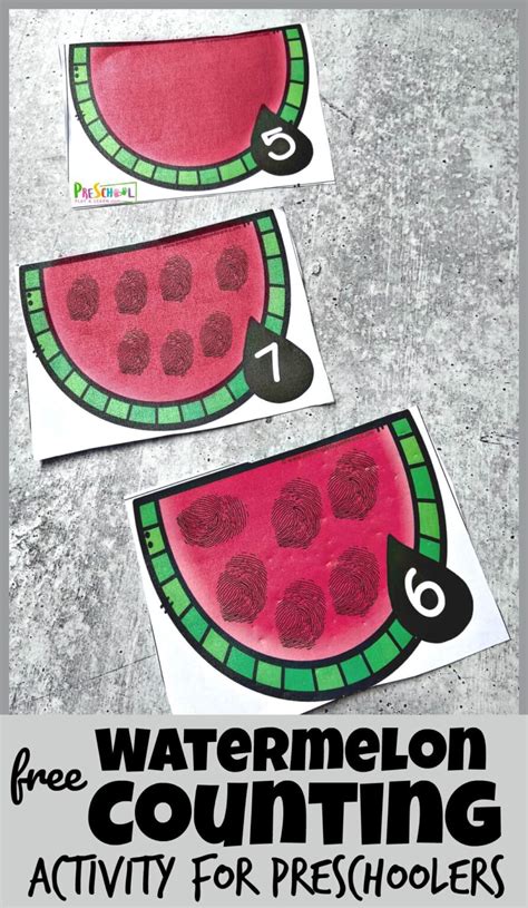 Hands On Free Printable Watermelon Counting Activity