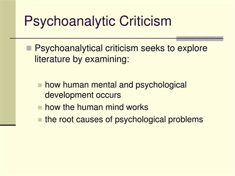 Ppt Psychoanalytic Criticism Powerpoint Presentation Free Download Id6588622
