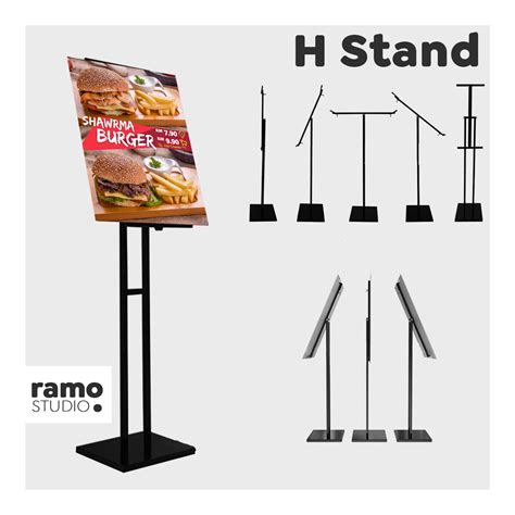 Ready Stock Metal Menu Welcome Board Stand H Stand Display