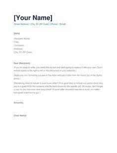 The purpose of the cover letter is simple… Simple Cover Letter Samples | Cv Templates Simple and Best ...