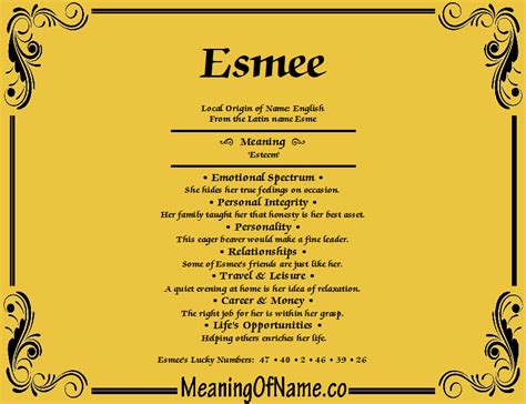 Esmee Meaning Of Name
