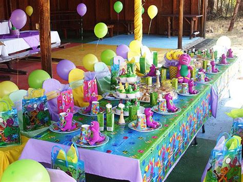 Pin By Under His Wing Studio On Party Ideas Barney Birthday Party