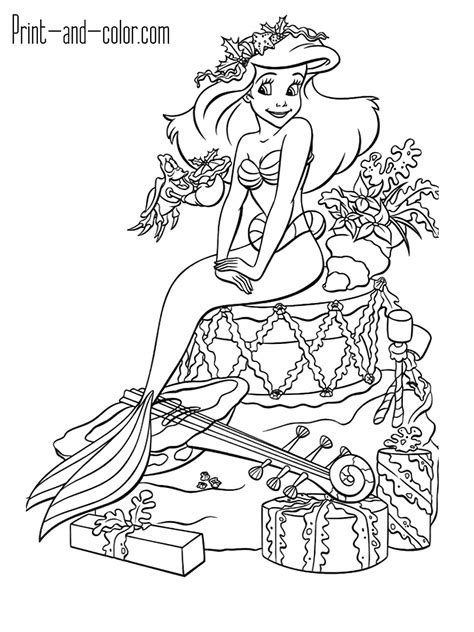 mermaid coloring pages print  colorcom