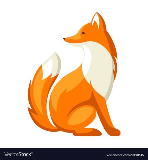 Stylized Of Fox Woodland Forest Vector Image On Forest Animals