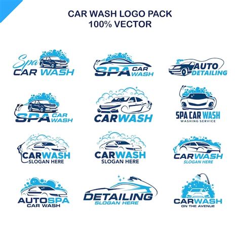 Premium Vector Auto Car Wash Detailing Logo Pack Template