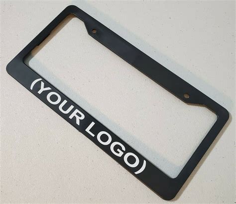 Custom License Plate Frames Your Logo Made To Order Etsy