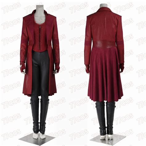 Captain America Civil War Scarlet Witch Cosplay Costume Full Set