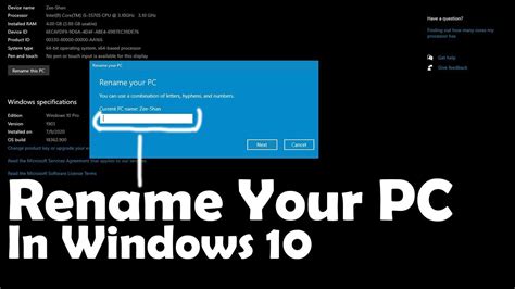 How To Change User Name Or Pc Name On Windows 10 Windows 11 Mobile