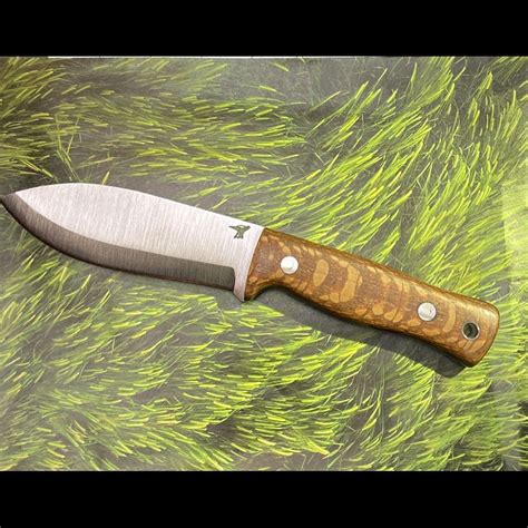 Bentwood Leopard Wood Steel Knives