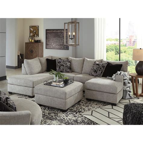 Signature Design By Ashley Megginson 3 Piece Sectional With Raf Sofa