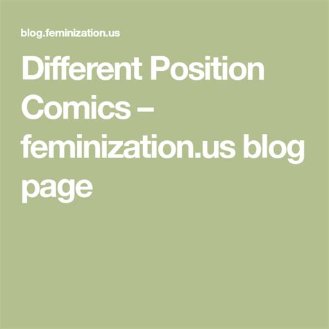 Different Position Comics Blog Page Positivity