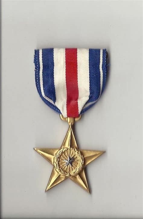 Wwii Ww2 Us Silver Star Military Award Medal With Serial Etsy