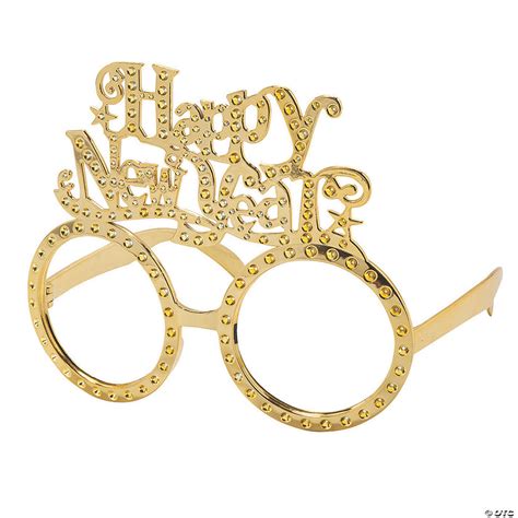 Happy New Year Gold Glasses Oriental Trading