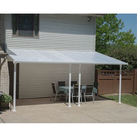 Canopia By Palram Feria 10 Ft X 20 Ft Whitewhite Aluminum Patio Cover