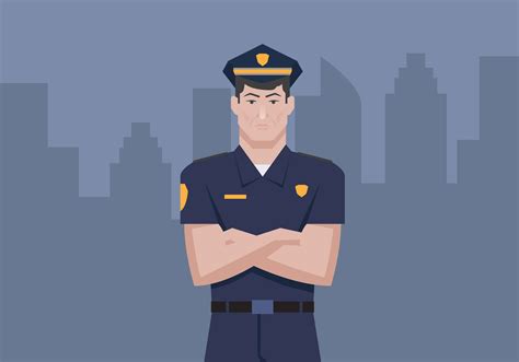 Police Officer Vector Illustration 251401 Vector Art At Vecteezy