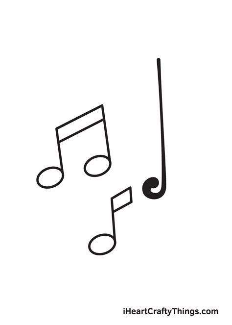 Music Notes Drawing — How To Draw Music Notes Step By Step